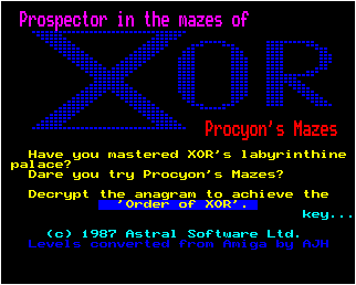 Prospector in the mazes of Xor